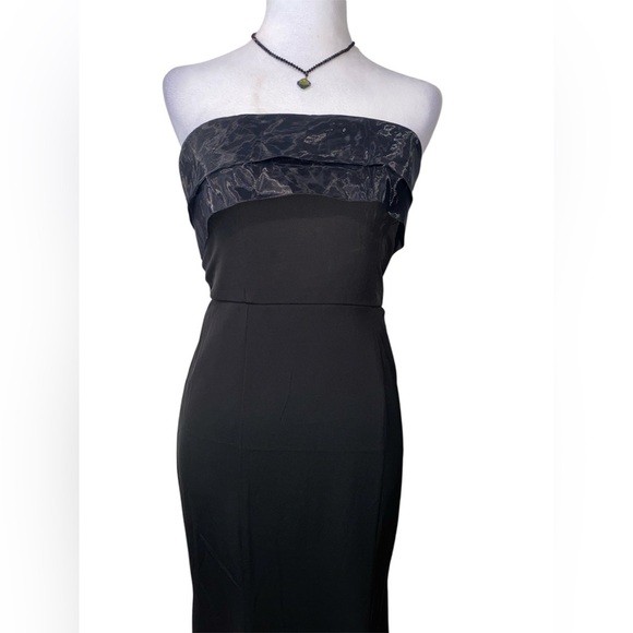 Lulus Size 2 Elegant Dress Brilliantly Bold Black Strapless Mermaid Maxi Dress - Picture 6 of 16